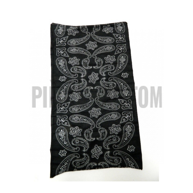 Tour de cou motif bandana Noir