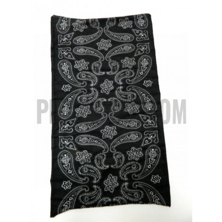 Tour de cou motif bandana Noir