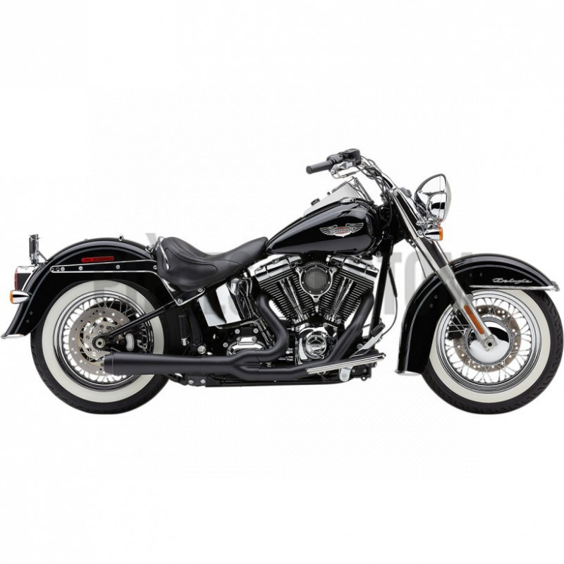 Echappement Cobra El diablo 2 en 1 Noir pour Softail de 1986 à 2006