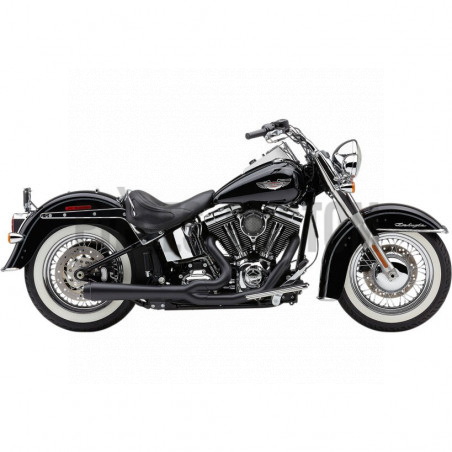 Echappement Cobra El diablo 2 en 1 Noir pour Softail de 1986 à 2006