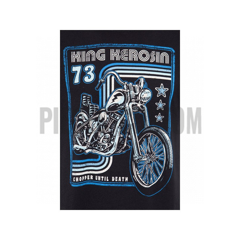 T-shirt King Kerosin modèle Chopper Until Death couleur Noir