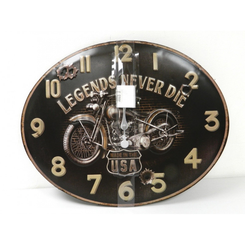 Plaque horloge décorative Legend never die