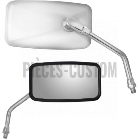 Rétroviseur rectangulaire Cruiser chromé