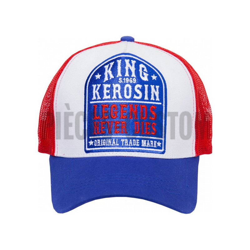 Casquette King Kerosin Legends bleu et rouge