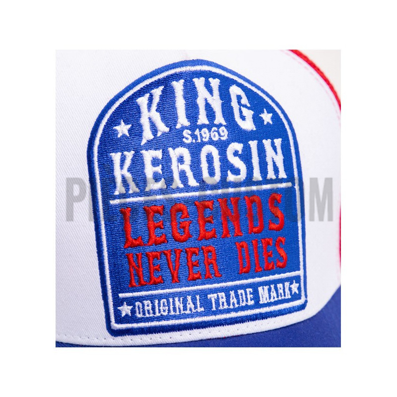 Casquette King Kerosin Legends bleu et rouge