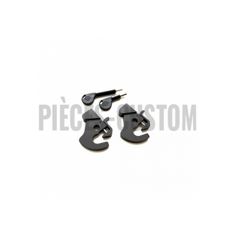 Paire de serrure anti-vol pour Sissy bar plaques porte-paquet et tour pak amovibles