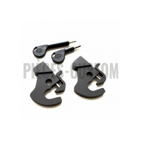 Paire de serrure anti-vol pour Sissy bar plaques porte-paquet et tour pak amovibles