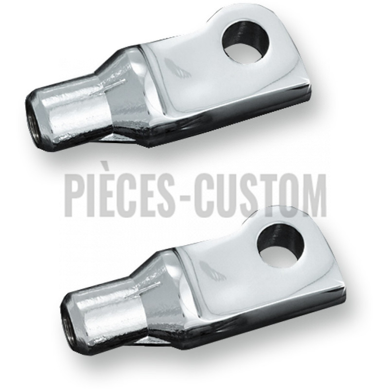 Adaptateurs Tapered Chrome Küryakyn pour reposes-pieds montage mâle Harley Davidson