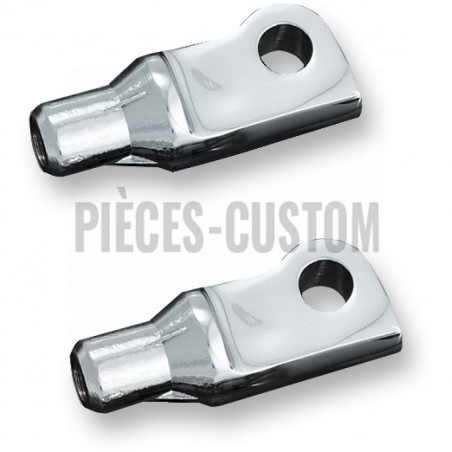Adaptateurs Tapered Chrome Küryakyn pour reposes-pieds montage mâle Harley Davidson