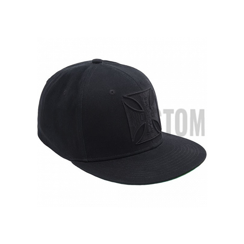 Casquette Trucker West Coast Choppers - Modèle Cross Brodé - Noir Et Blanc - Taille Réglable