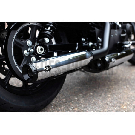 Silencieux S&S Grand national finition noir pour Sportster de 2014 à 2020 Homologué ECE