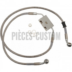 Durite de frein avant tressé inox +254mm pour XL883L et 1200T de 2014 à 2020 avec ABS