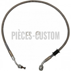 Durite de frein avant tressé inox +51mm pour XL883R de 2014 à 2015 avec ABS