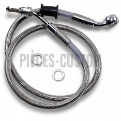 Durite de frein avant tressé inox +152mm pour XL883R de 2014 à 2015 avec ABS