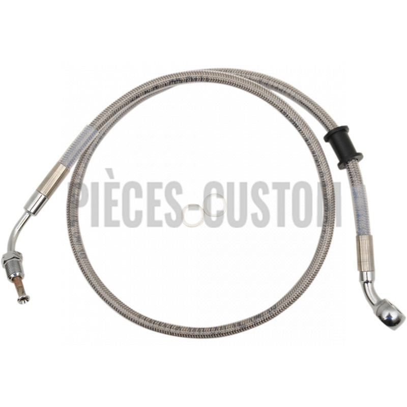 Durite de frein avant tressé inox +254mm pour XL883R de 2014 à 2015 avec ABS