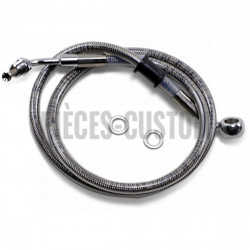 Durite de frein avant tressé inox +305mm pour XL883R de 2014 à 2015 avec ABS