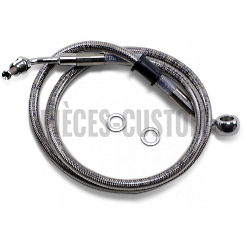 Durite de frein avant tressé inox +305mm pour XL883R de 2014 à 2015 avec ABS