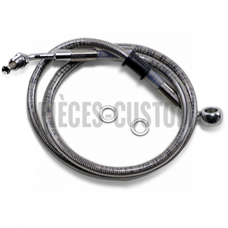 Durite de frein avant tressé inox +305mm pour XL883R de 2014 à 2015 avec ABS