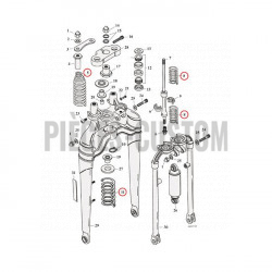 Kit-de-ressorts-noir-pour-fourche-Springer-Softail-de-1988-à-2009