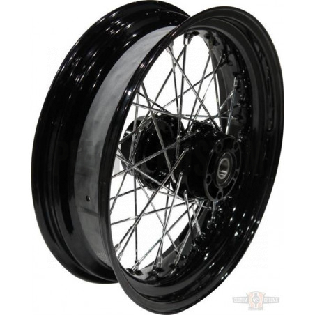Roue avant 19" x 2.5" noire 40 rayons pour Sportster XL de 2006 à 2007