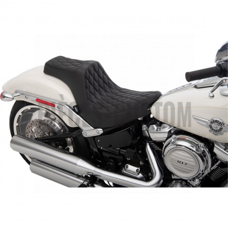 Selle bi-place predator 3 double diamond pour Softail fat boy FLFB FLFBS de 2018 à 2020