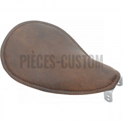 Selle-solo-Bobber-cuir-marron