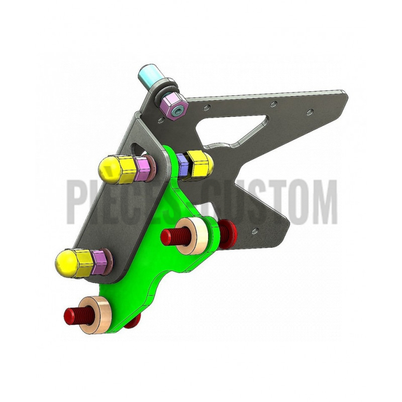 Support de plaque latéral avec éclairage pour Softail Fat Bob 114-107