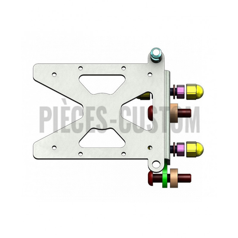 Support de plaque latéral avec éclairage pour Softail Fat Bob 114-107