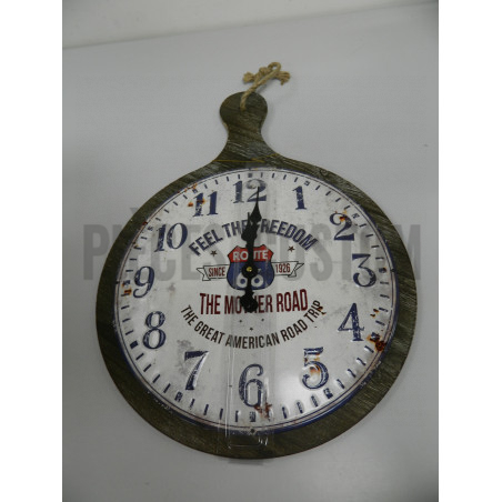 Horloge décorative Seligman en bois et métal