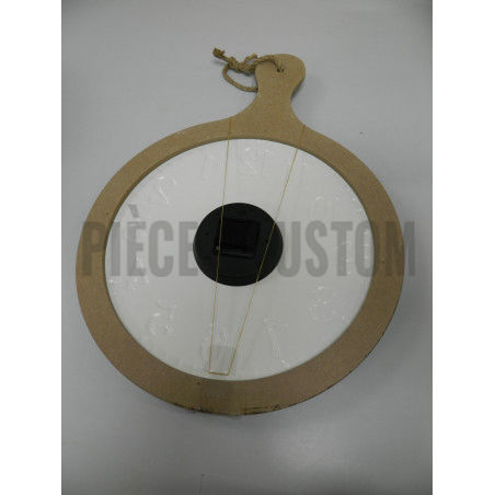 Horloge décorative Seligman en bois et métal