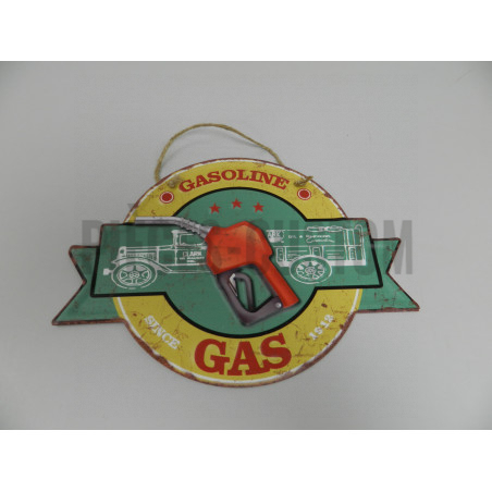 Plaque émaillée Gazoline Gas