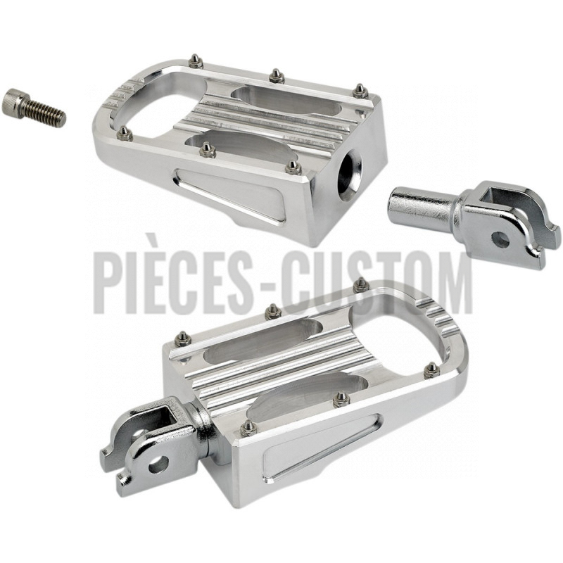 Repose-pieds-conducteur-Biltwell-Punisher-poli-XL-pour-Softail-M8-de-2018-à-2020