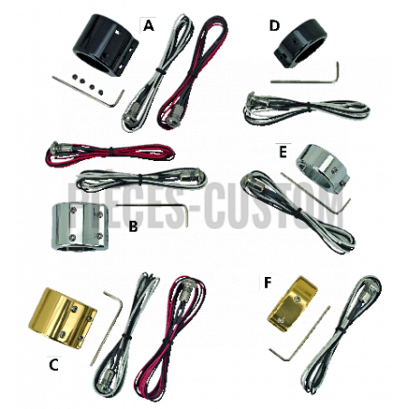 Kit de bouton poussoir noir avec 1 bouton noir largeur 16mm