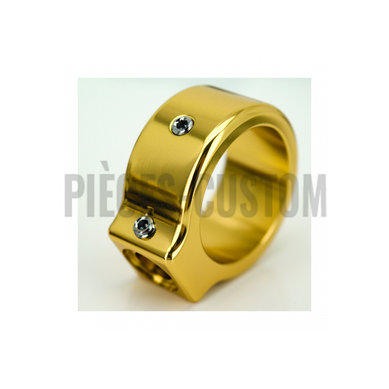 Kit de bouton poussoir Bronze avec 1 bouton inox poli largeur 16mm