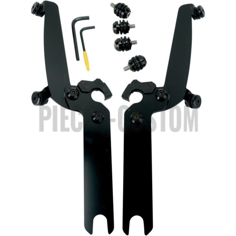 Kit de montage noir pour pare-brise del Riot Softail Slim de 2018 à 2021