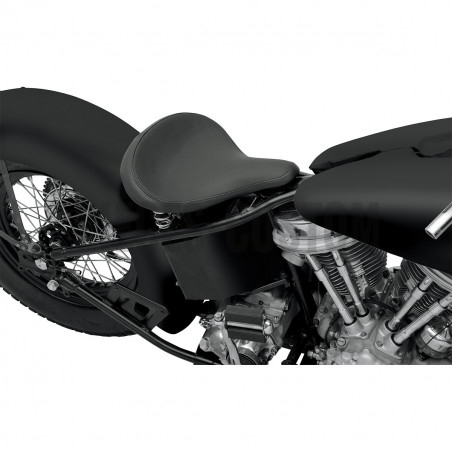 Selle solo large vinyl noir avec cuir auto réfléchissant
