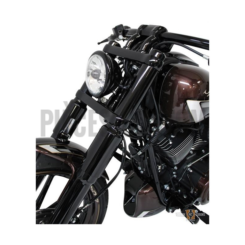 Caches tubes de fourche inférieurs noir pour Softail de 2013 à 2017 avec fourche de 49mm