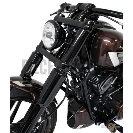 Caches tubes de fourche inférieurs noir pour Softail de 2013 à 2017 avec fourche de 49mm