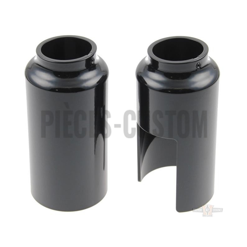 Caches tubes de fourche inférieurs noir pour Softail de 2013 à 2017 avec fourche de 49mm