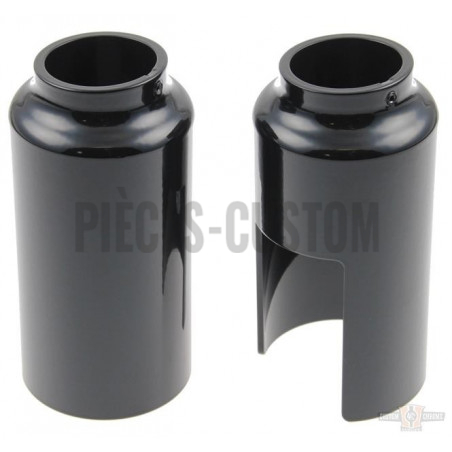 Caches tubes de fourche inférieurs noir pour Softail de 2013 à 2017 avec fourche de 49mm