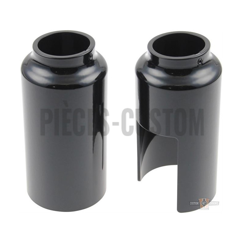 Caches-tubes-de-fourche-inférieurs-noir-pour-Softail-de-2018-à-2020-avec-fourche-de-49-mm