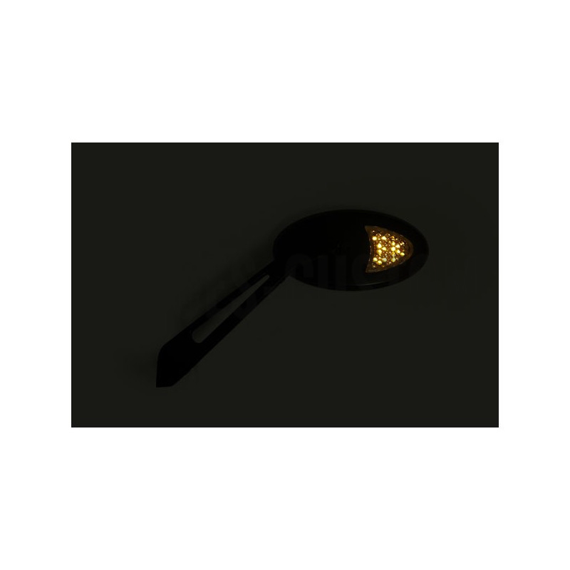 Rétroviseurs Küryakyn noir avec clignotants lentille ambrée