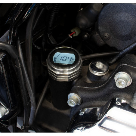 Jauge d'huile Koso éléctronique finition Silver pour Touring FLH et FLT de 2017 à 2021
