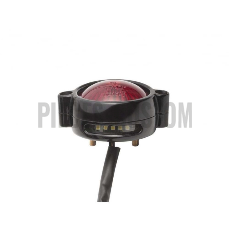 Feu arrière leds motone modèle Edolorado noir lentille rouge