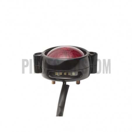 Feu arrière leds motone modèle Edolorado noir lentille rouge