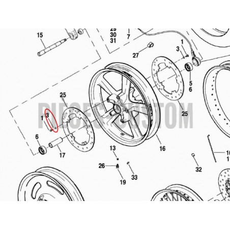 Rondelles ressorts de disque de frein pour V-Rod