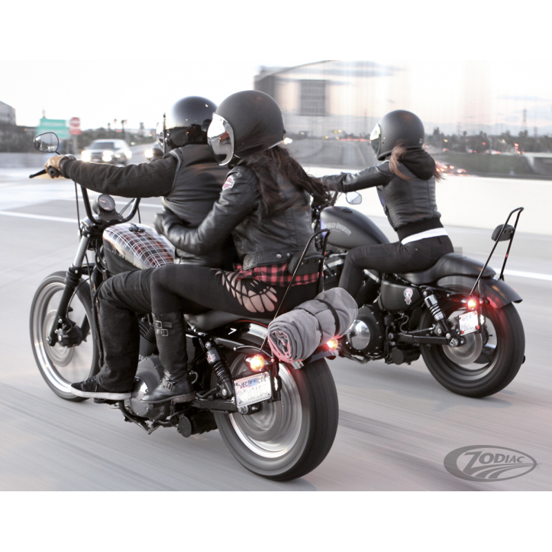 Sissy bar Burly haut Noir hauteur 51cm pour Sportster de 1996 à 2003