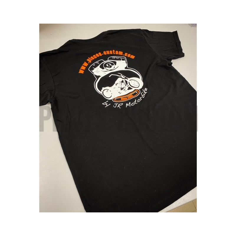 T-shirt JR Motorbike pieces-custom couleur noir