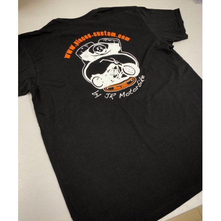 T-shirt JR Motorbike pieces-custom couleur noir modèle Femme