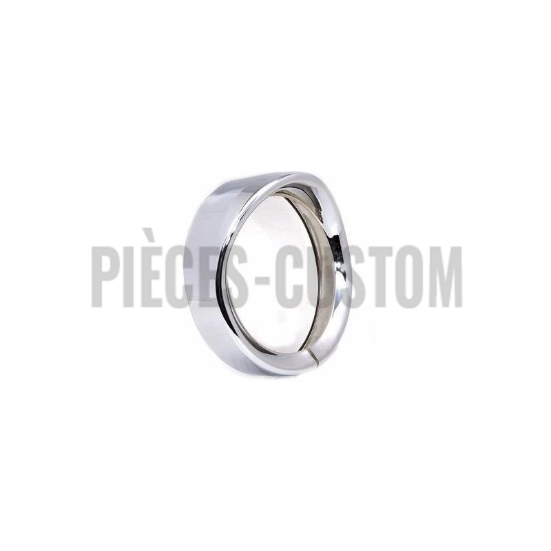 Cerclage de phare Harley Davidson chromé avec visière pour phare de 7"